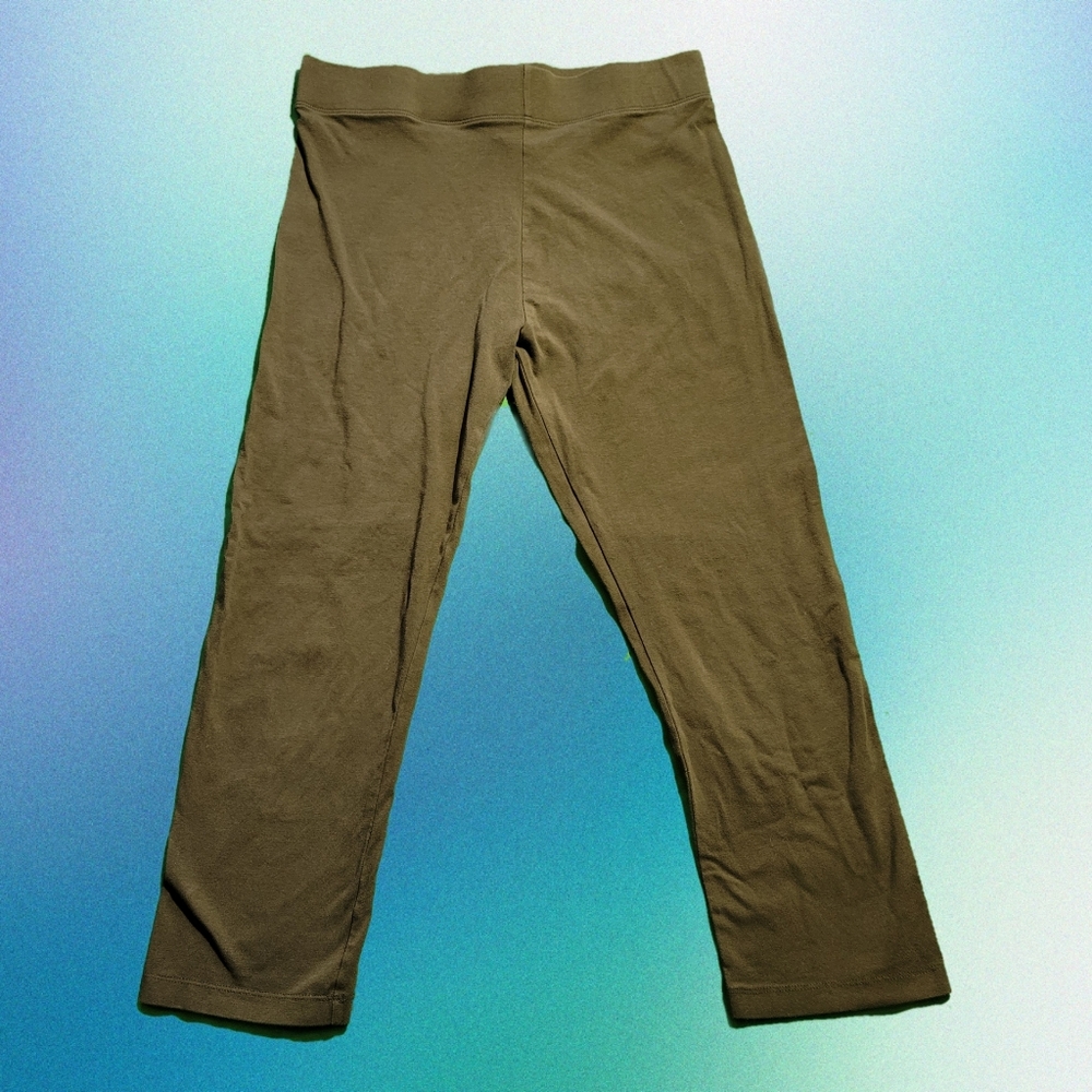 Forever 21 Olive Green Cropped Leggings XL Used